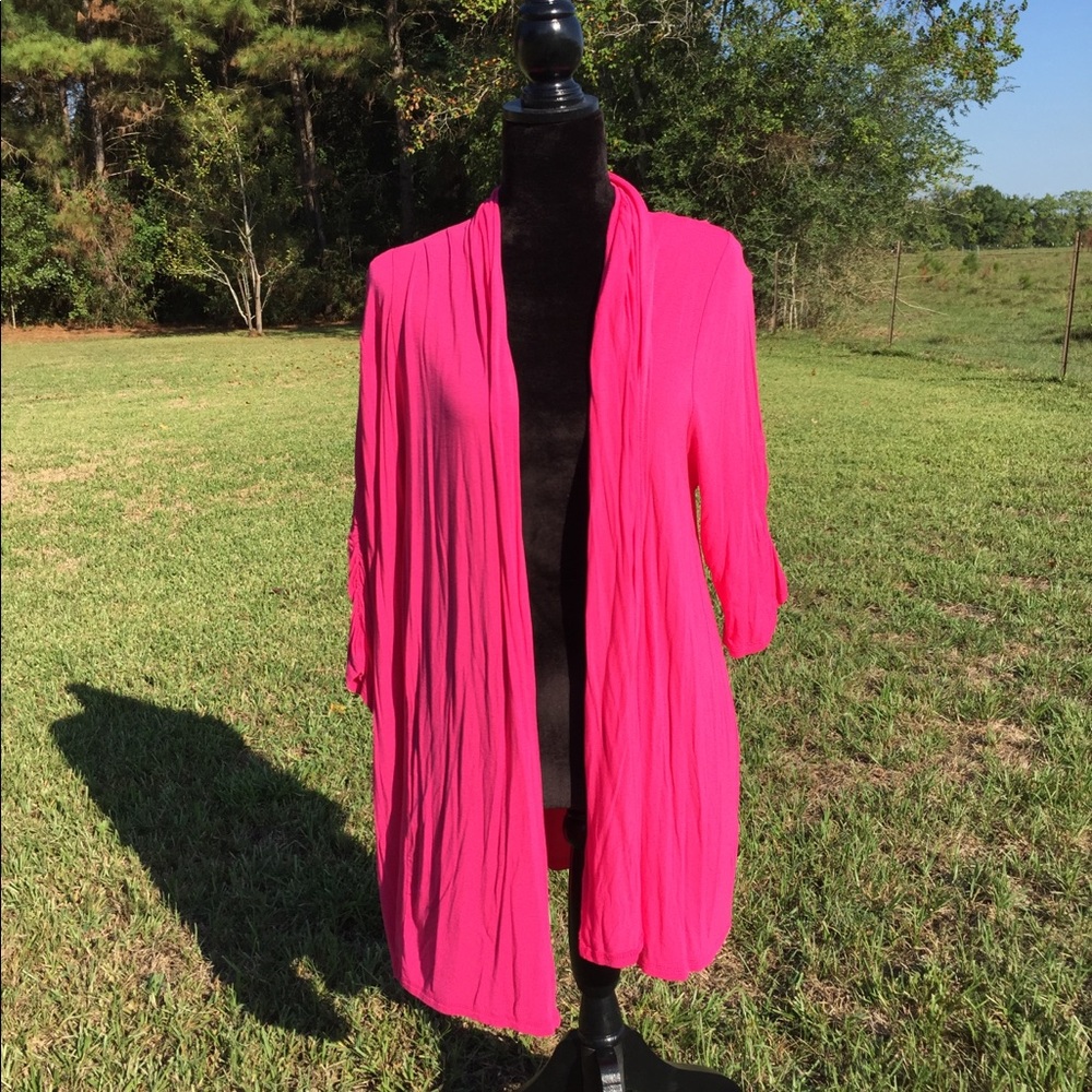 New pink Cardigan shirt sleeve